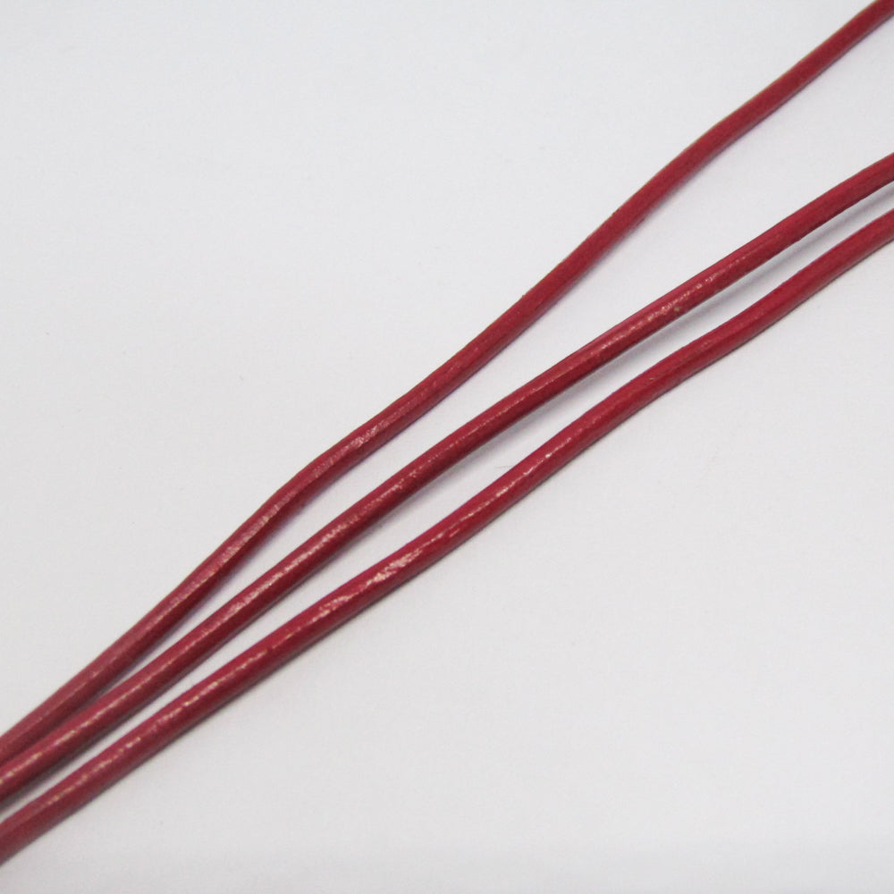 Cuero Natural 2mm Fucsia