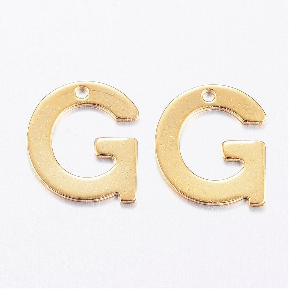 Letra G Acero Dorado 11 x 9.5