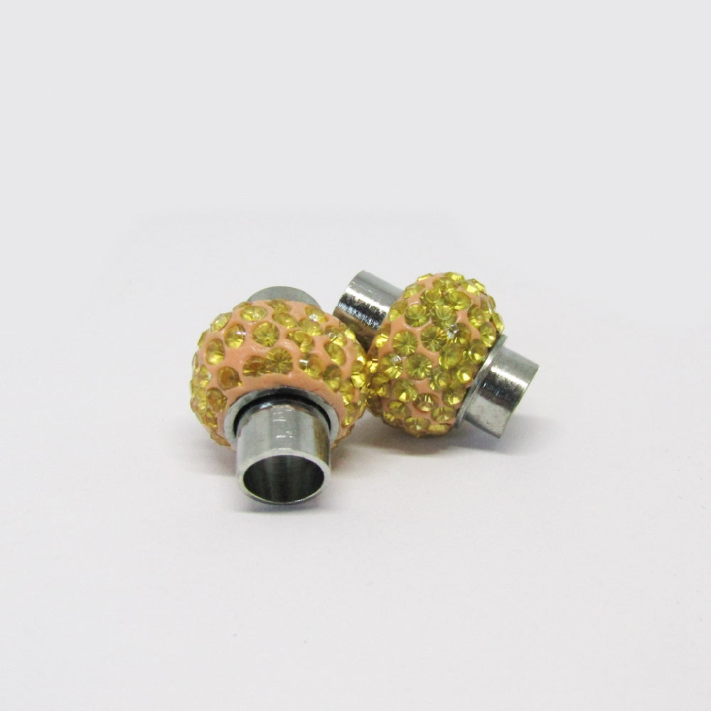 Broche Iman Rosa Strass Amarillo