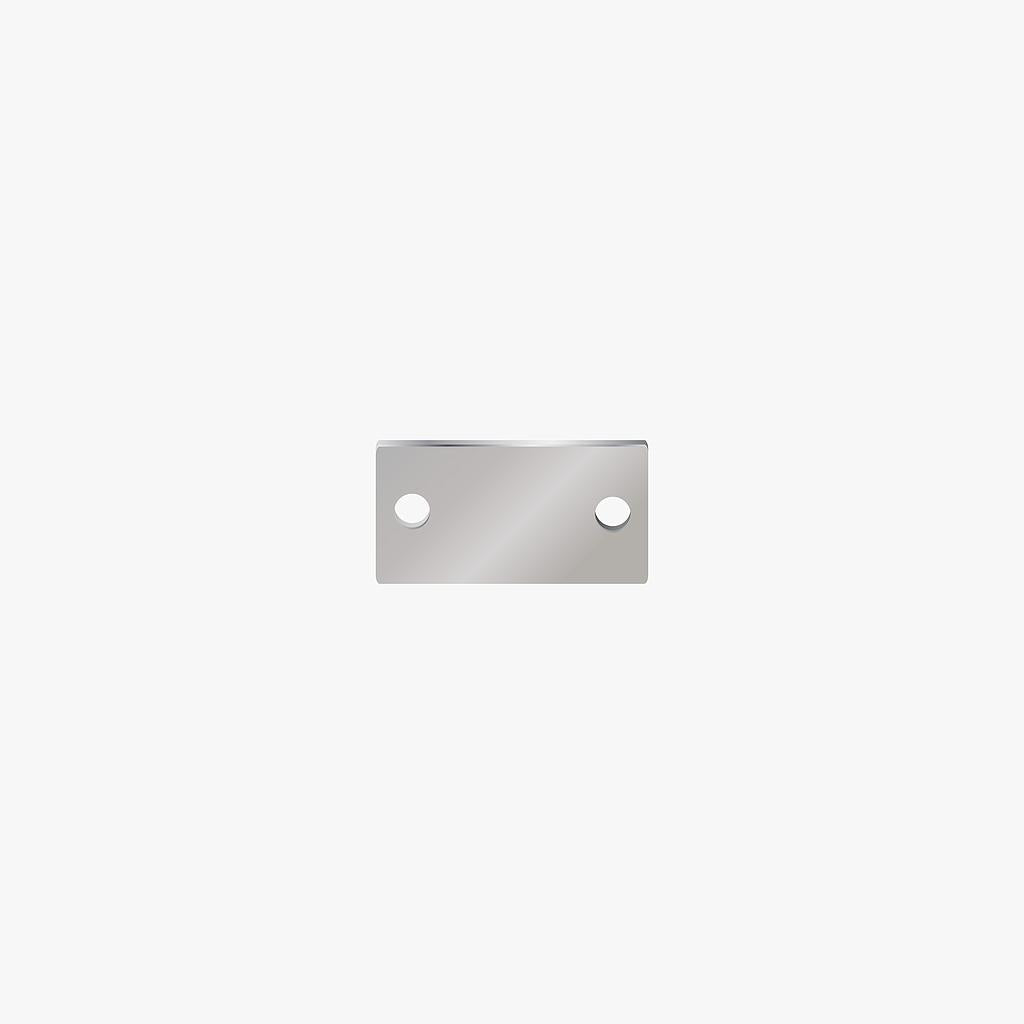 Base Rectangular Acero 2 Huecos 10 x 20mm x 1mm