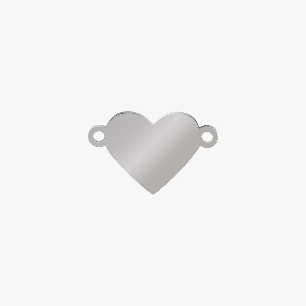 Base Separador Corazon 15 x 23 x 1mm 2 Argollas
