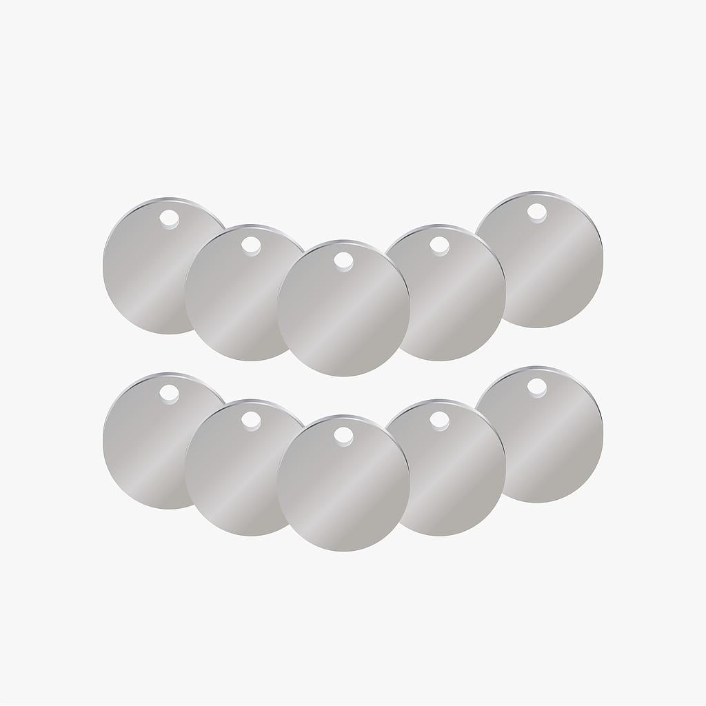 Base Redonda Acero Inoxidable 10pcs x 8mm 1 Agujero