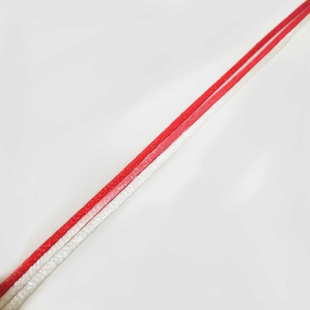 Cola de Ratón 2mm x 1yda Multicolor Rojo/blanco