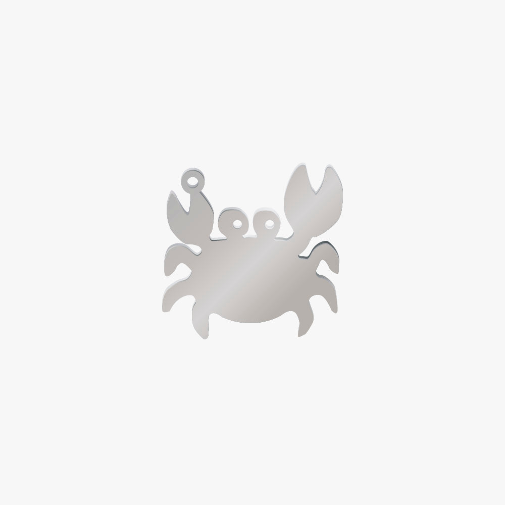 Dije Acero Cangrejo 15mm x 1mm 1 Argolla