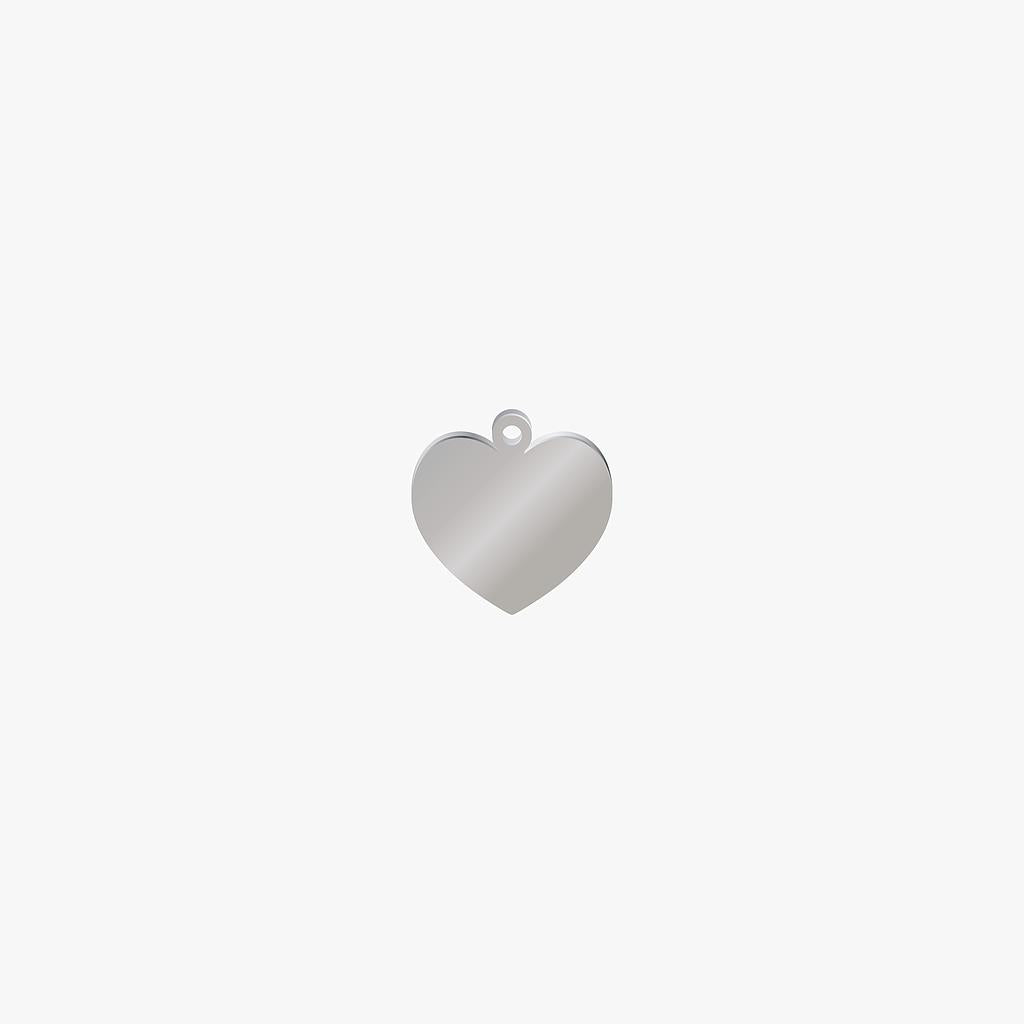 Dije Acero Corazon Plateado 15mm x 1mm 1 Argolla