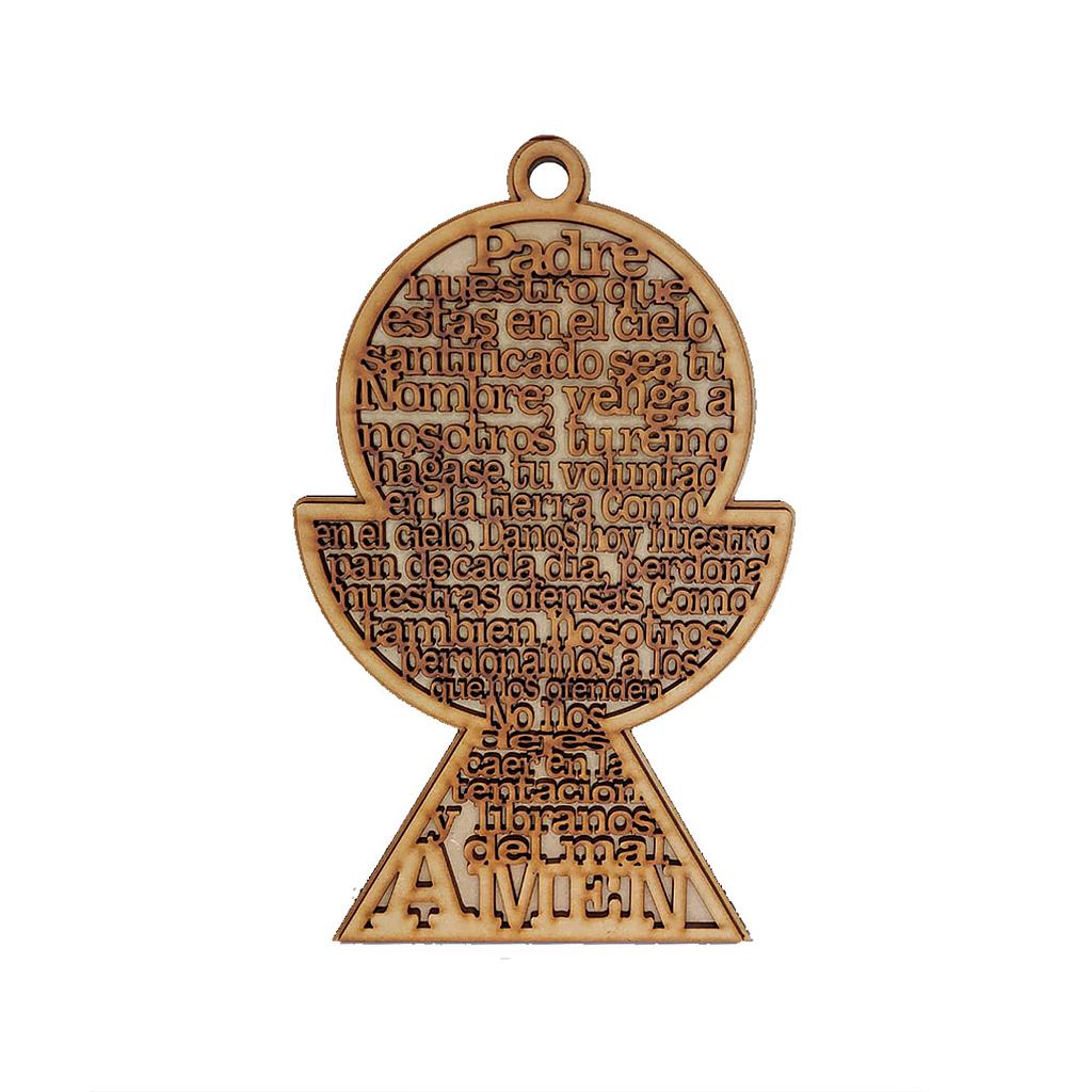 Caliz Doble-padre Nuestro Mdf 25.5 x 15.4cm x 3mm