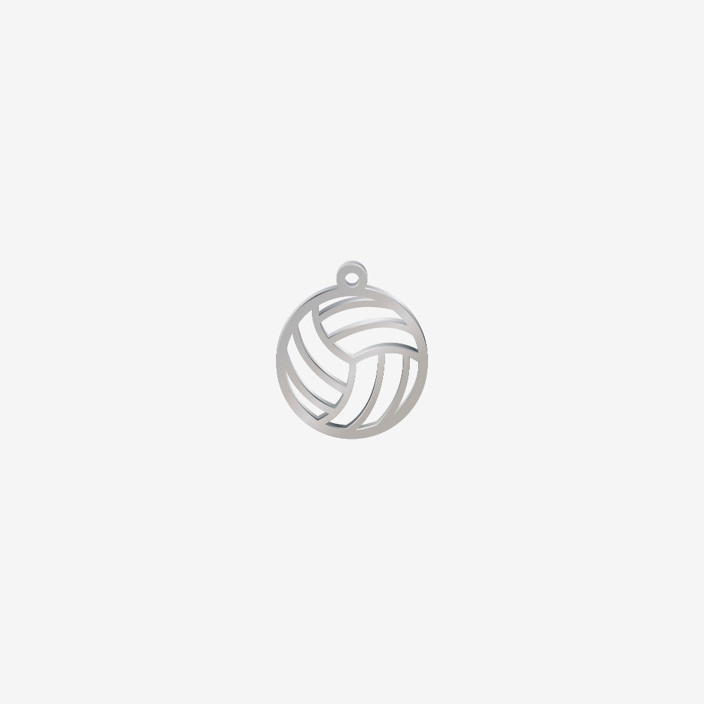 Dije Acero Balon Volleyball Plateado 15mm x 1mm 1 Argolla