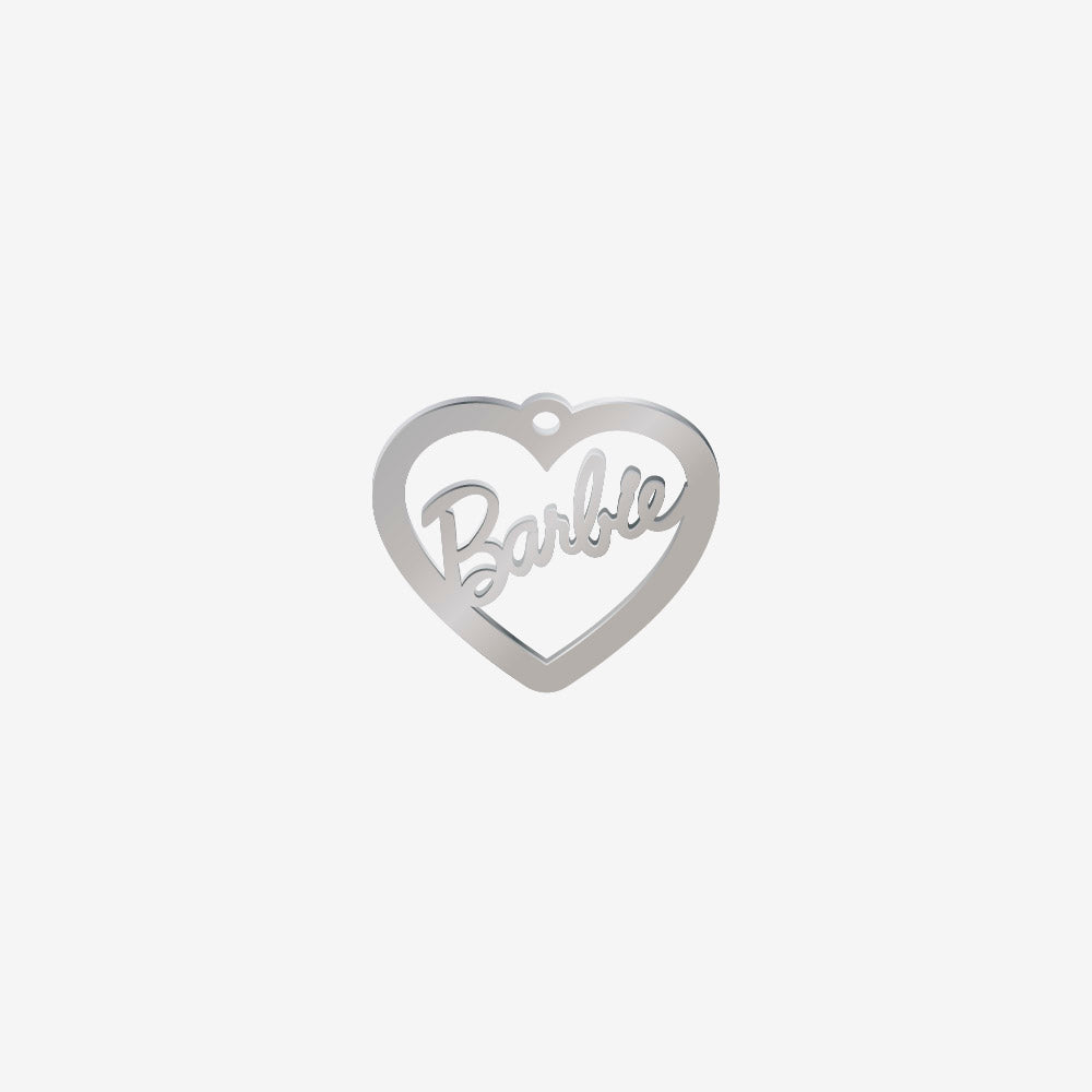 Dije Acero Corazon Barbie Plateado 20 x 21mm x 1mm 1 Argolla