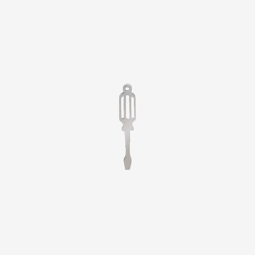 Dije Acero Destornillador Plateado 38 x 8mm x 1mm 1 Argolla