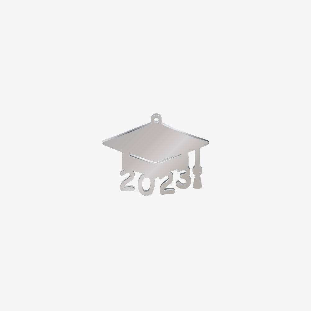 Dije Acero Birrete 2023 Plateado 23 x 30mm x 1mm 1 Argolla