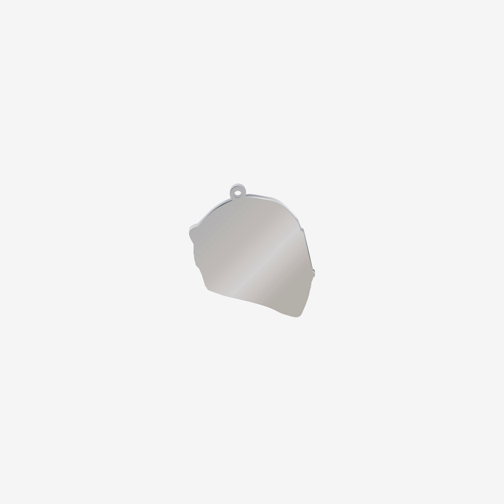 Dije Acero Dije Casco Motociclista 27 x 24mm x 1mm 1 Argolla