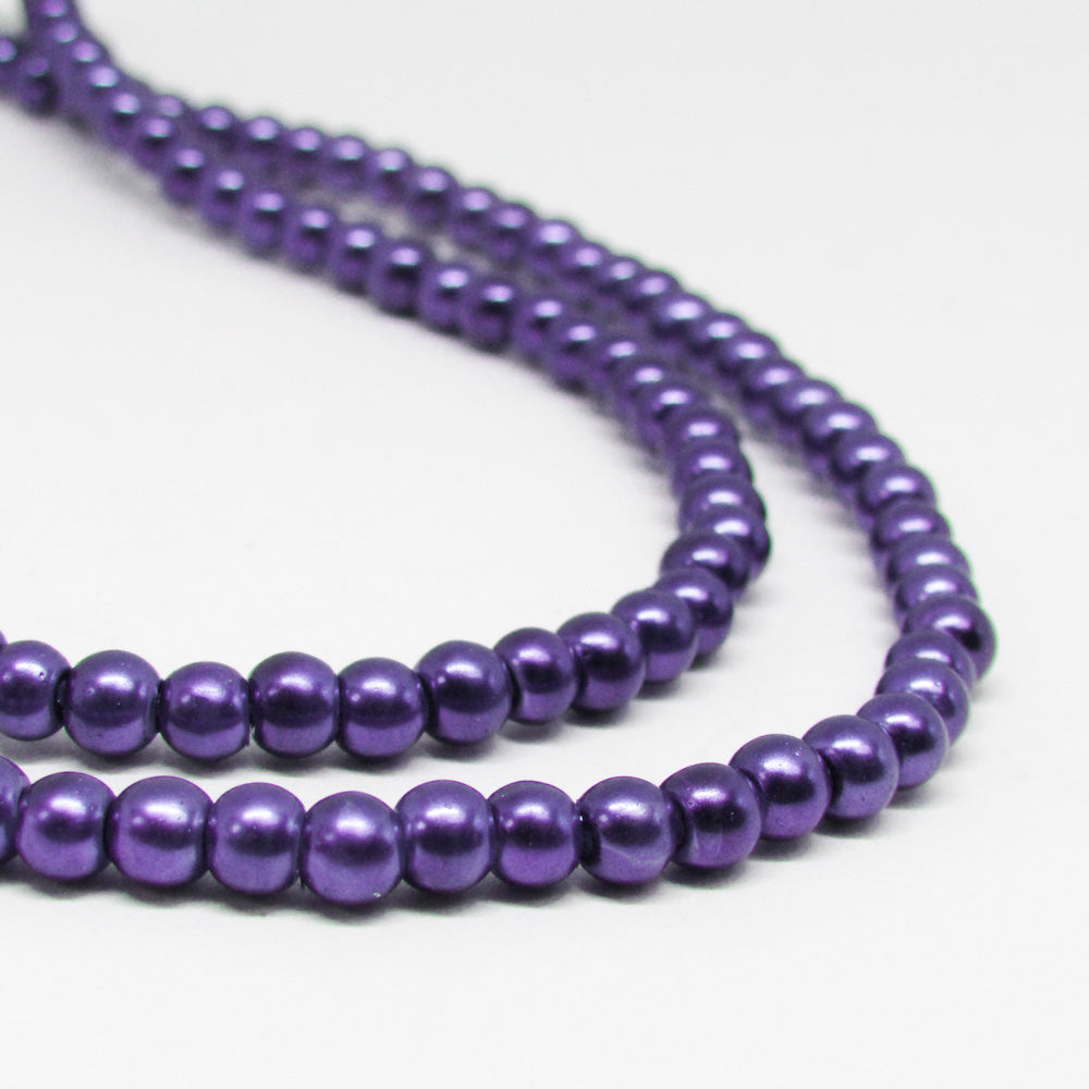 Perla Acrílica 4mm Morado Oscuro #50