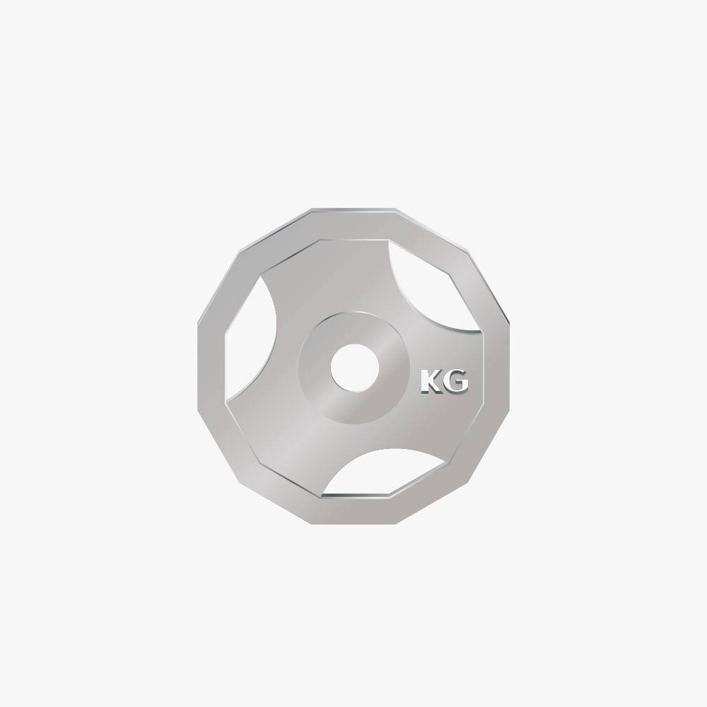 Dije Acero Disco de Pesa Plateado 15mm x 1mm