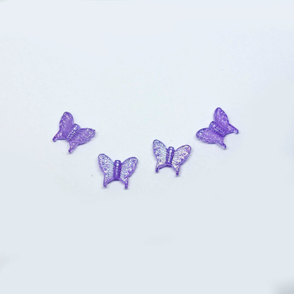 Acrílico Mariposa Transparente Variedad Color 13 x 15mm 1 Hueco