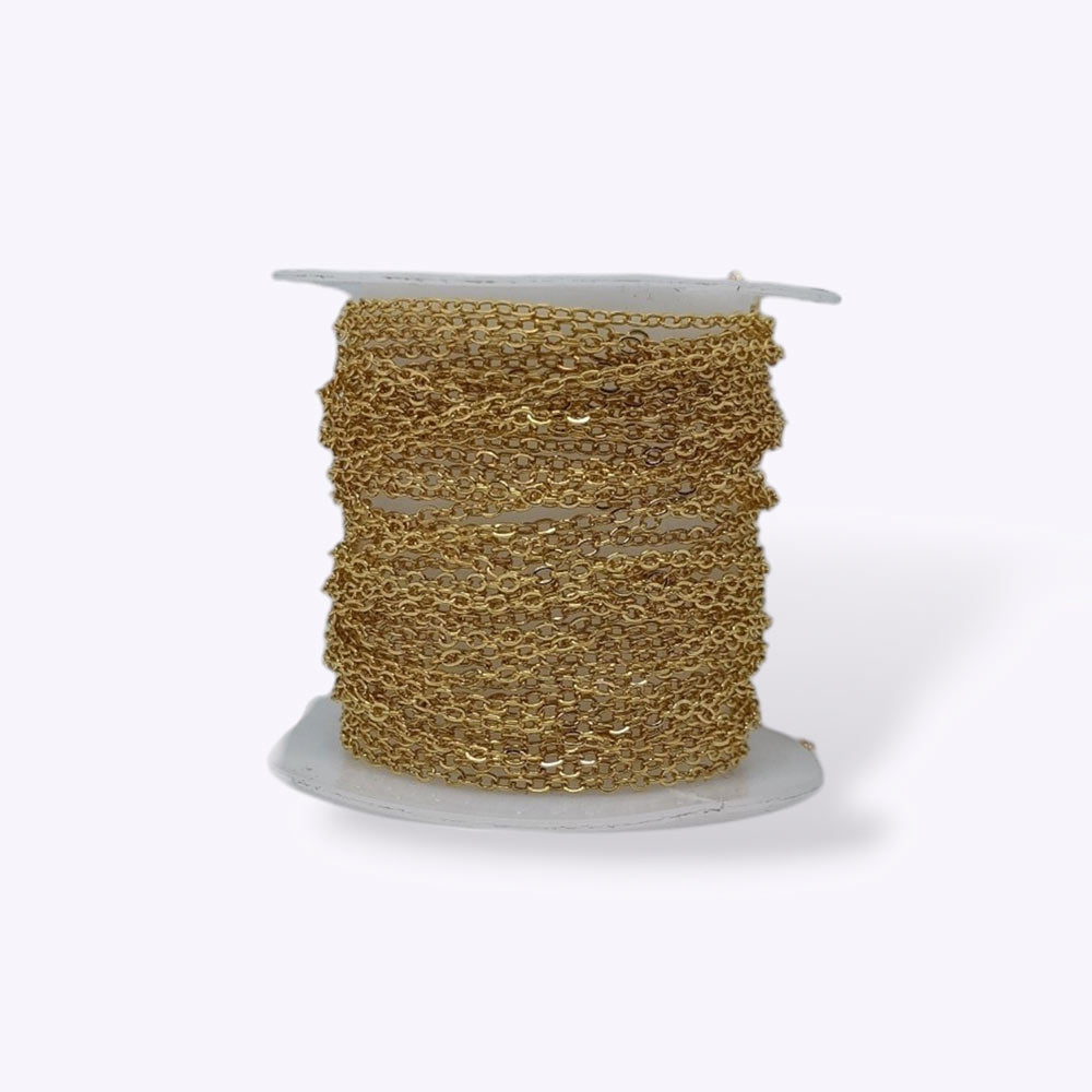 Cadena Eslabon Delgado Baño Dorado 2 x 1mm