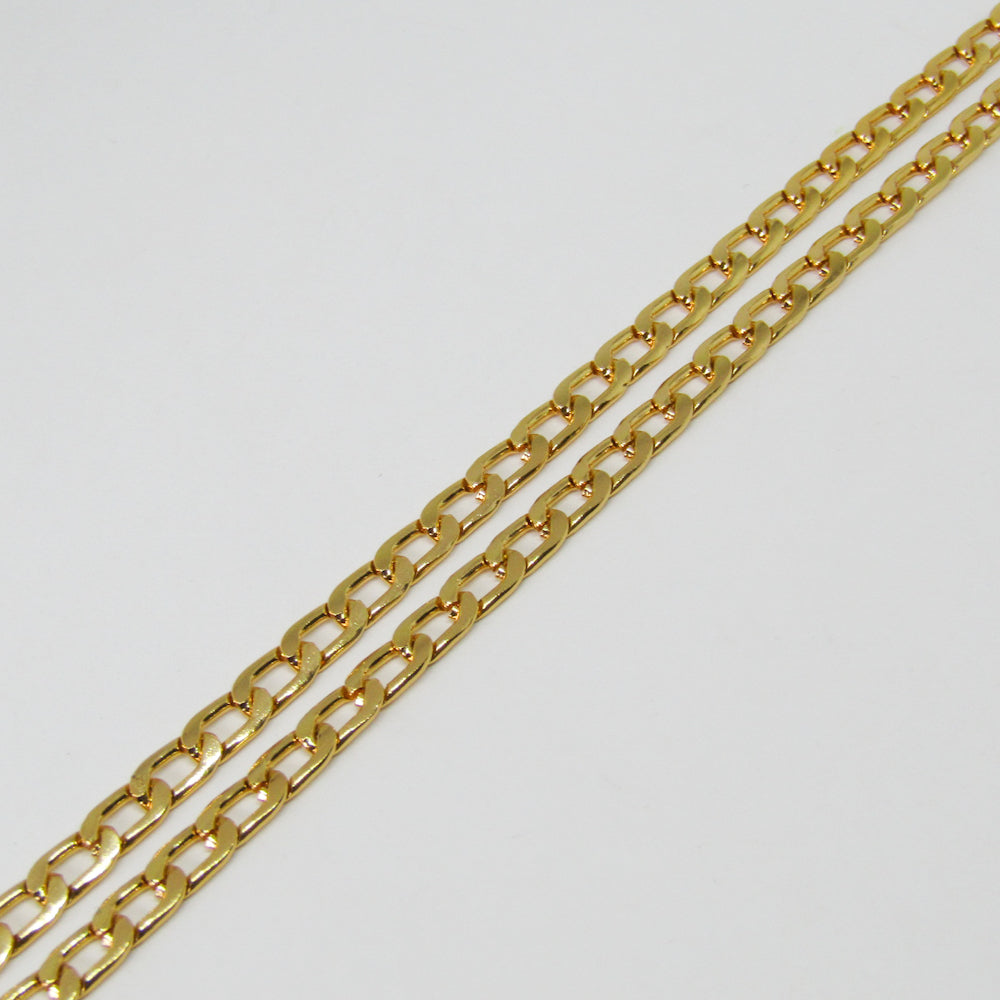 Cadena Aluminio Dorado 16 x 12mm