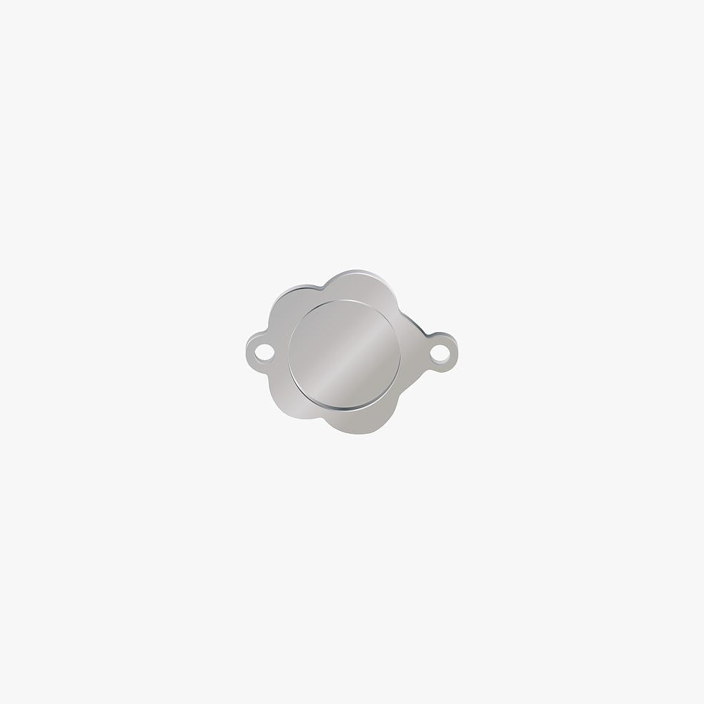 Base Acero 316 Flor 2 Argollas 19mm