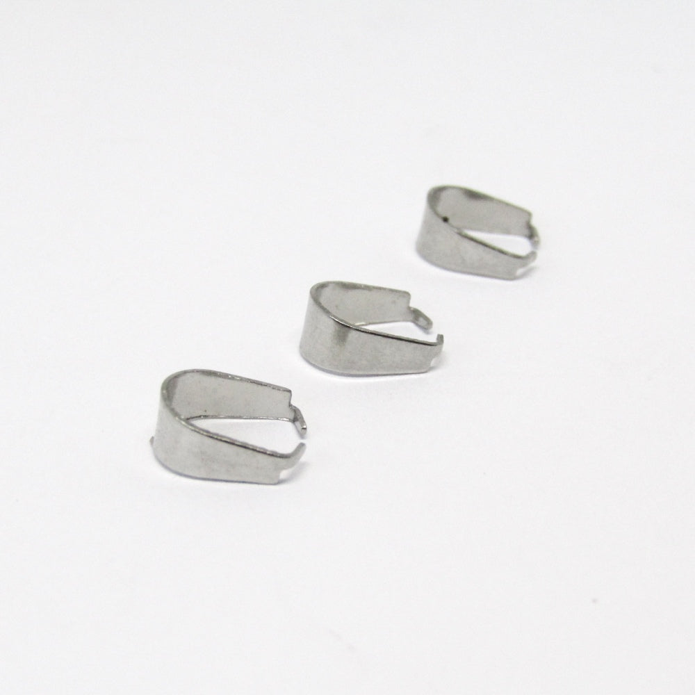 Porta Dije Acero 10mm – Tono níquel