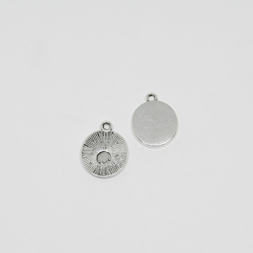 Base Pewter Grabar Argolla 14mm – Plateado