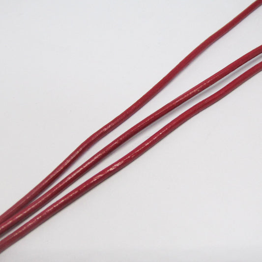 Cuero Natural 2mm Fucsia