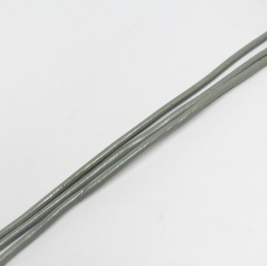 Cuero Natural 2mm Plateado