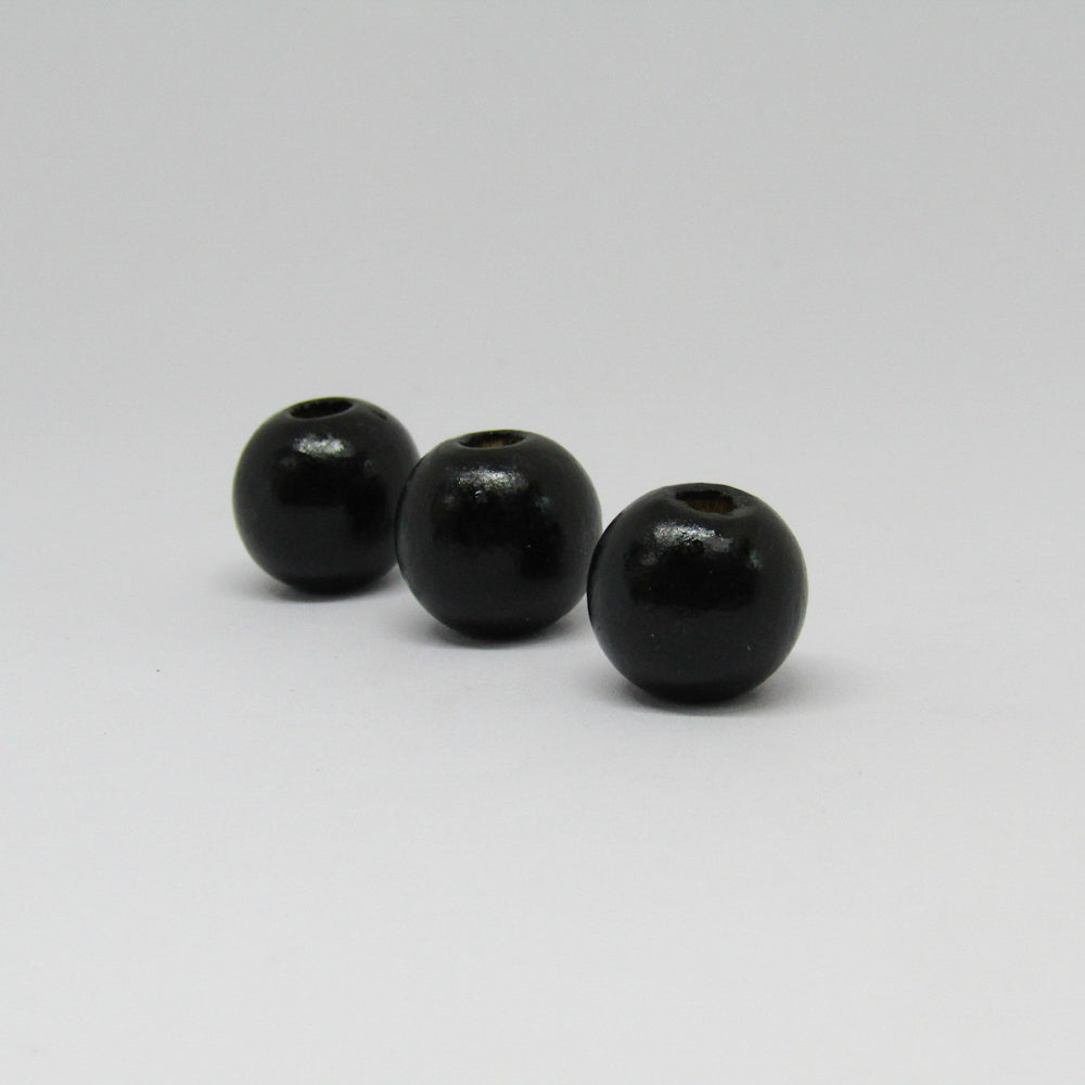 Madera Bola Negro 15 x 16mm