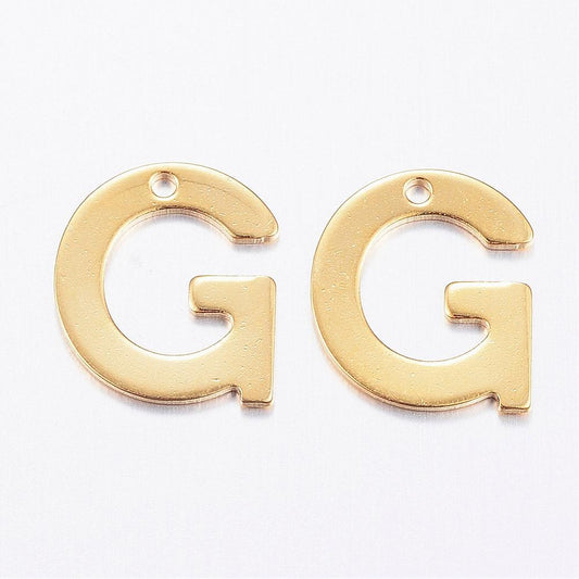 Letra G Acero Dorado 11 x 9.5