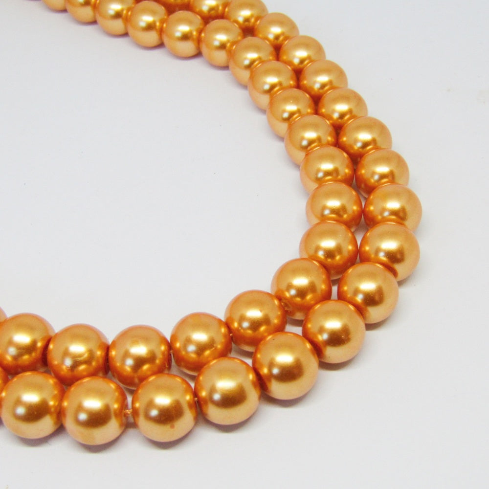 Perla Acrílica 10mm Naranja Ambar
