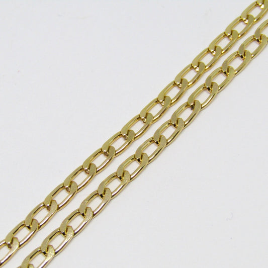 Cadena Aluminio Eslabon Alargado Dorado 8 x 4mm