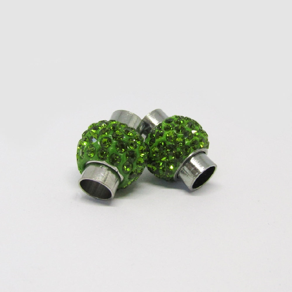 Broche Iman Strass Verde Musgo