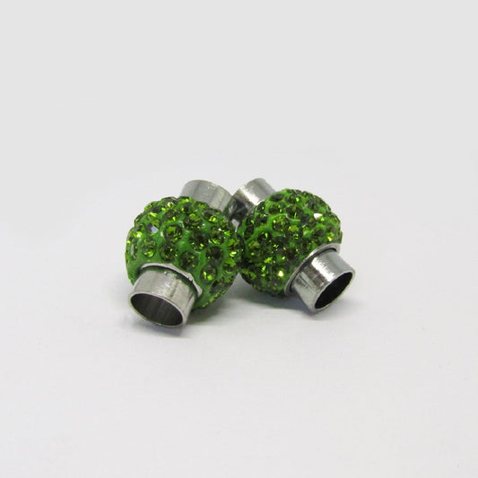 Broche Iman Strass Verde Musgo