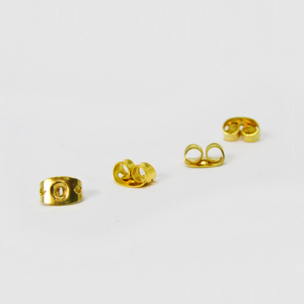 Tapa Metalica Mariposa Dorado para Arete x 50 Pcs