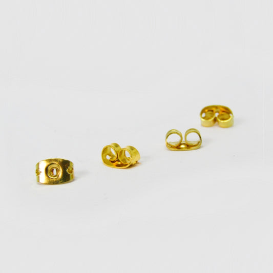 Tapa Metalica Mariposa Dorado para Arete x 50 Pcs