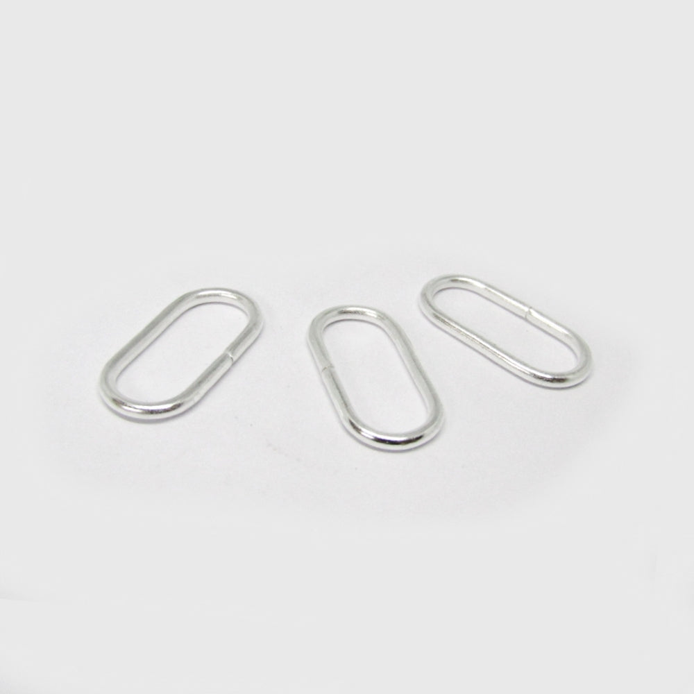 Enlace Alargado Plateado 24mm x 16 Pcs