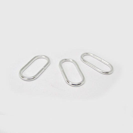 Enlace Alargado Plateado 24mm x 16 Pcs