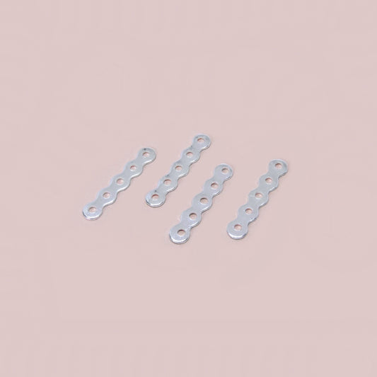 Separador Ondulado 5 Agujeros x 17mm Plateado x 24pcs