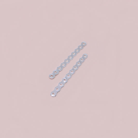 Separador Ondulado 10 Agujeros x 35mm Plateado x 20pcs