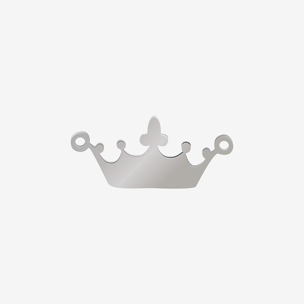 Dije Acero Corona 2 Argollas 13 x 25mm x 1mm