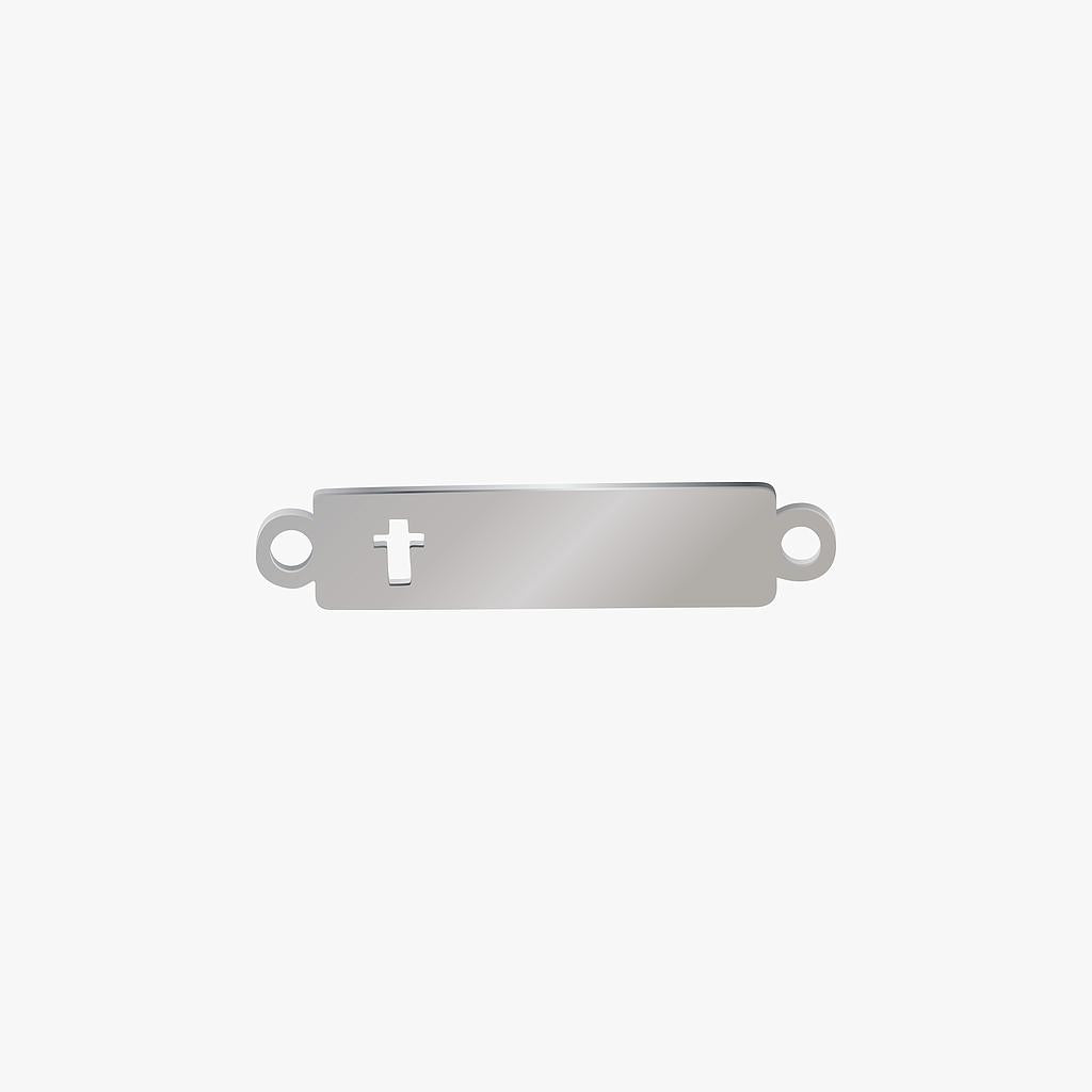 Base Pulsera Acero 24 x 5mm Cruz x 1mm