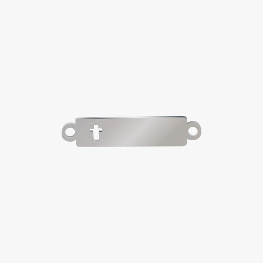 Base Pulsera Acero 24 x 5mm Cruz x 1mm