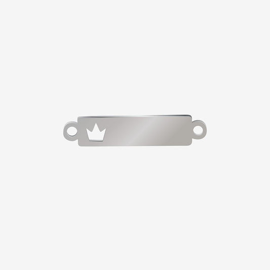 Base Pulsera Acero 24 x 5mm Corona Pequeña x 1mm