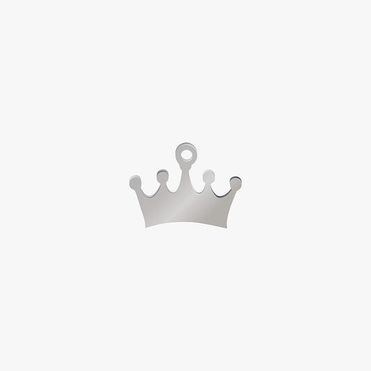 Dije Acero Corona 1 Argolla 15 x 20mm x 1mm