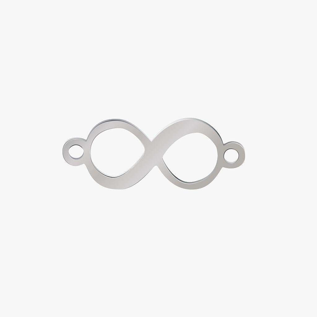 Base Infinito Acero 10 x 25 x 1mm 2 Argollas