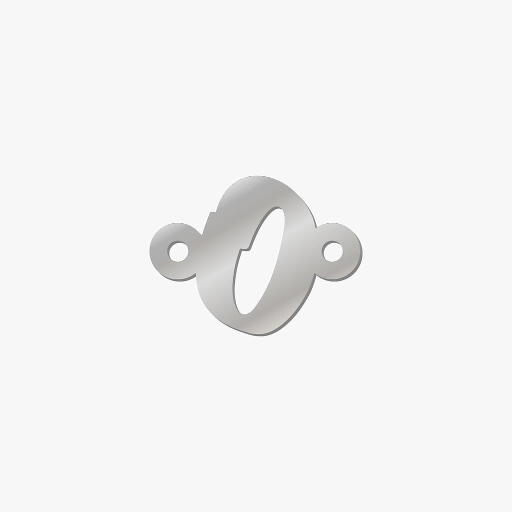 Letra Acero O 10mm x 1mm 2 Argollas