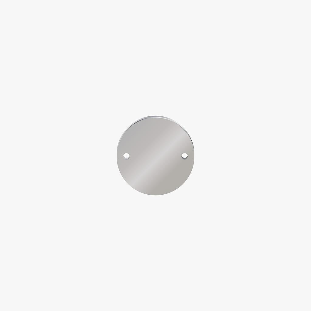 Base Redonda Acero Inoxidable 12mm 2 Huecos