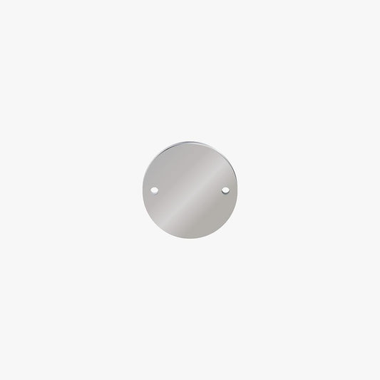 Base Redonda Acero Inoxidable 12mm 2 Huecos