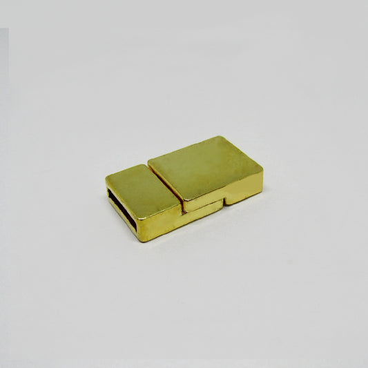Broche Samak para Cuero 2 x 12mm Plano Iman Dorado 22 x 18mm