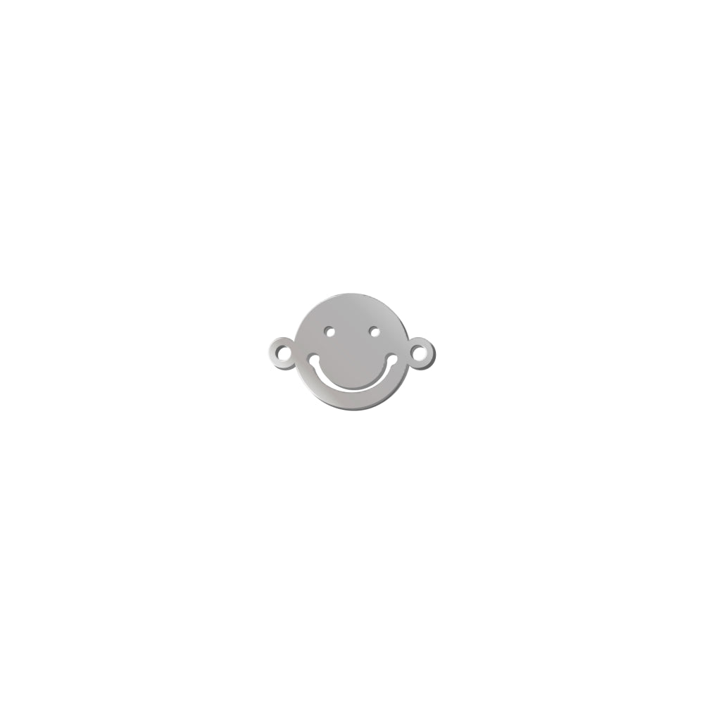 Dije Acero Cara Feliz 15mm 2 Argollas x 1mm
