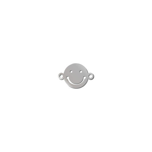 Dije Acero Cara Feliz 15mm 2 Argollas x 1mm