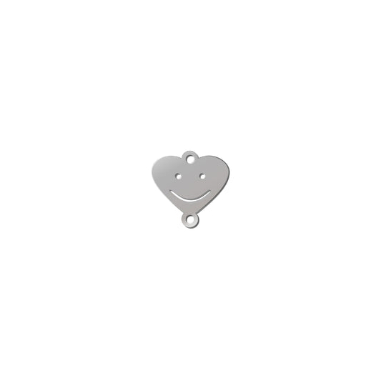 Dije Acero Corazon Feliz 15 x 19mm 1 Argolla x 1mm
